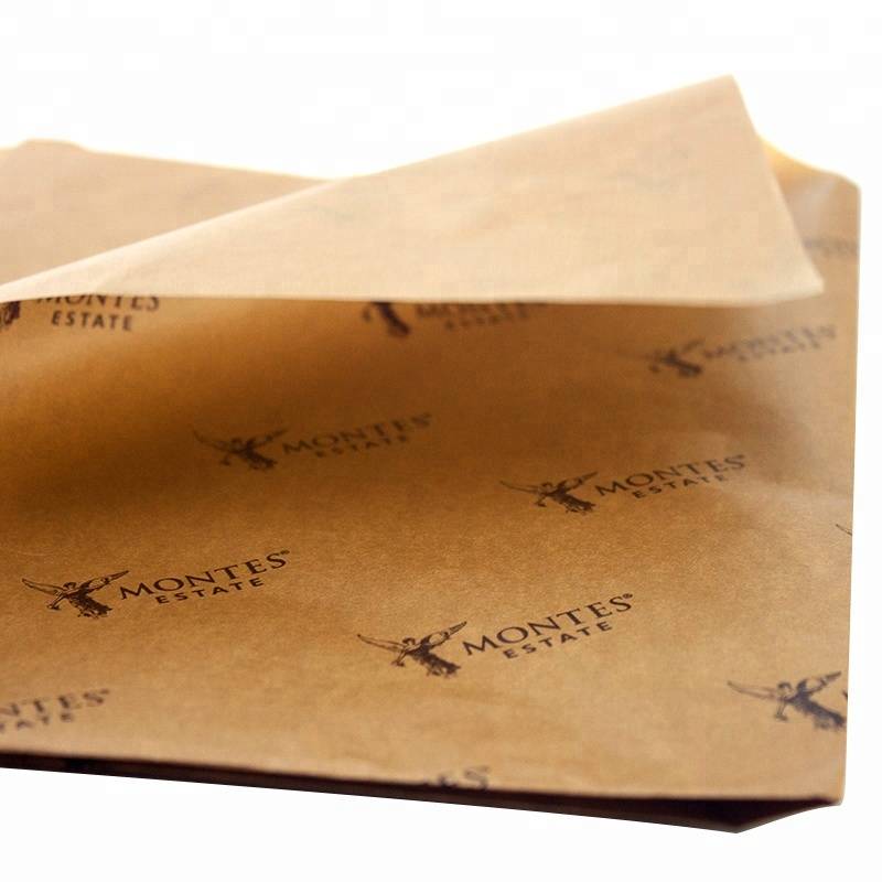 Fsc Custom 22g Tissue Paper Custom Logo Brown Kraft Paper Gift Wrapping Tissue Packaging Paper